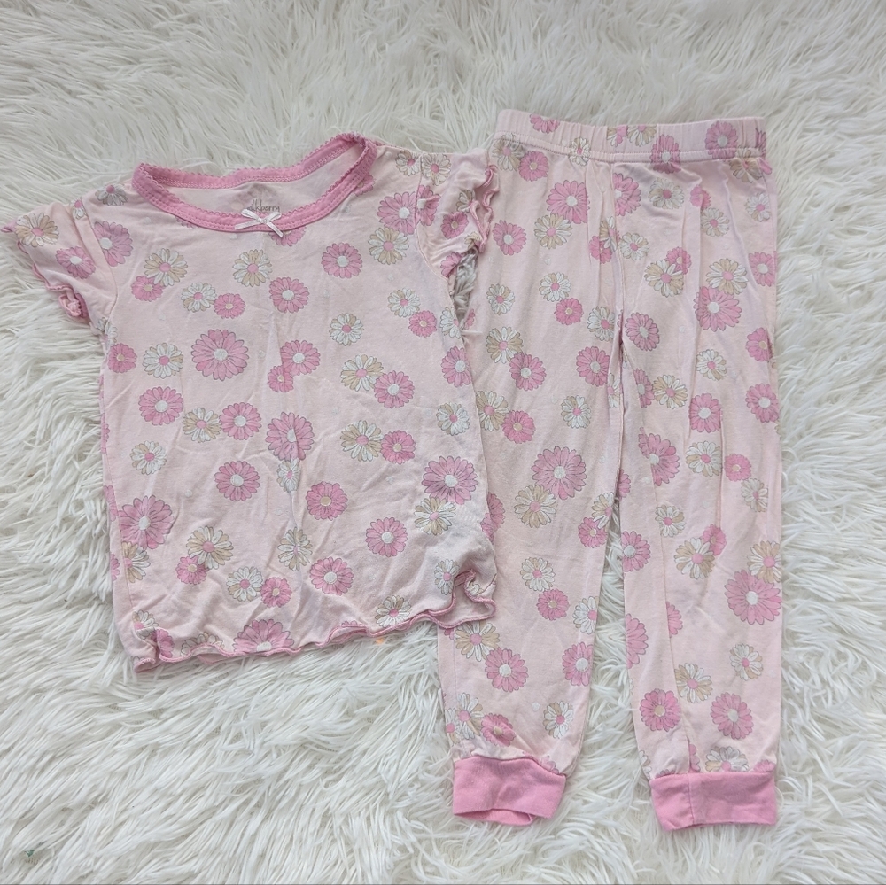 Milkberry 3T Bamboo Pink Floral Set Pajamas